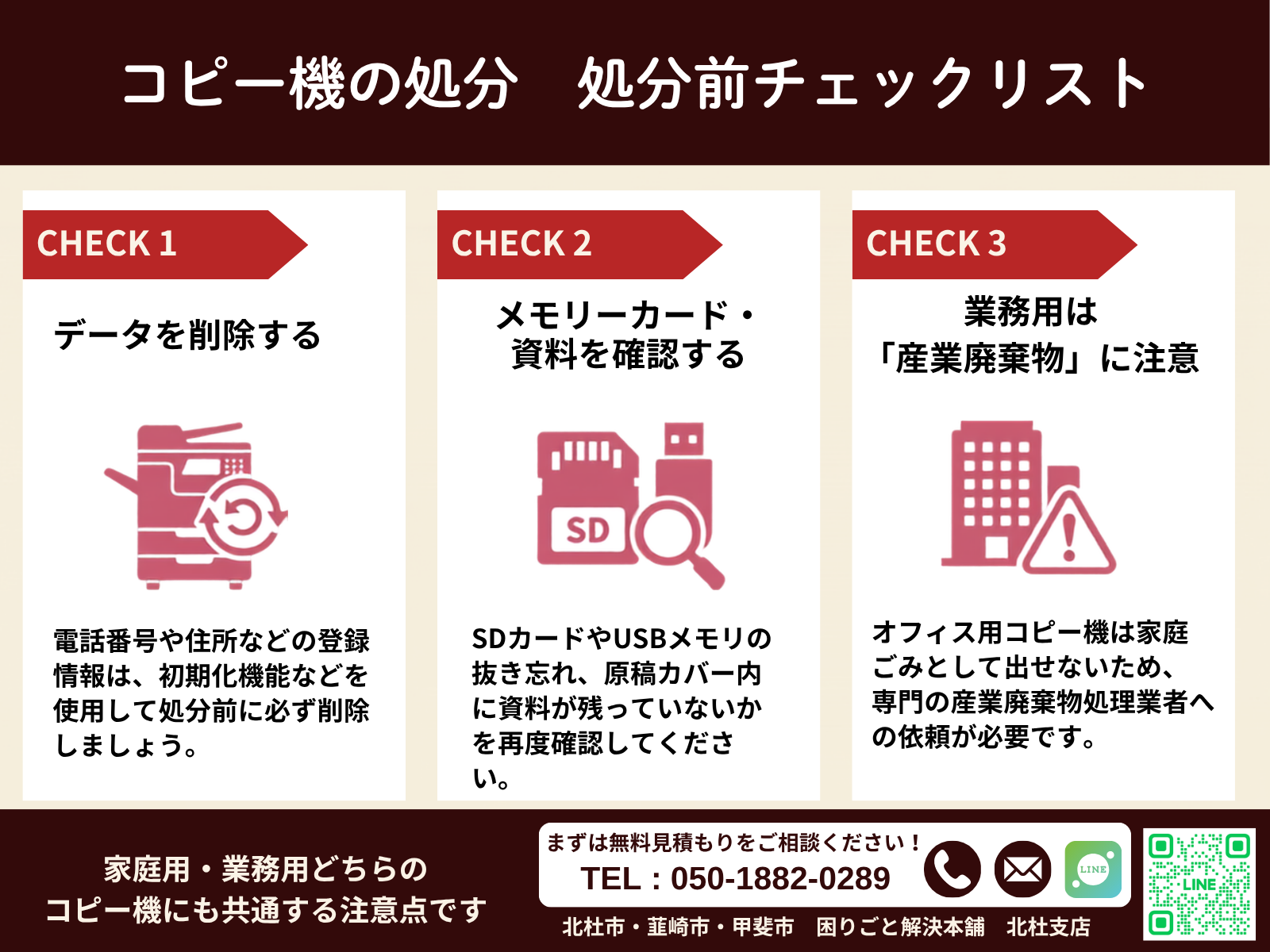 コピー機処分前のチェックリスト