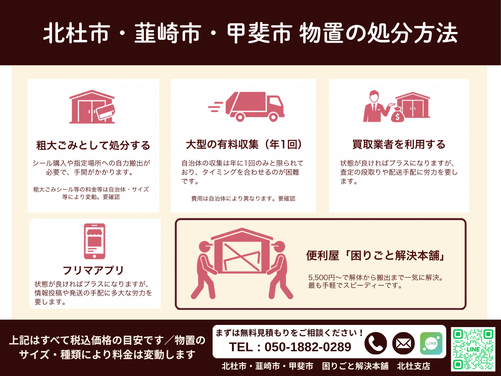 物置の処分方法・費用比較